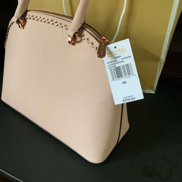 Michael Kors Women’s Rose Gold Pink Large Dome Satchel Brand New - Picture 10 of 16